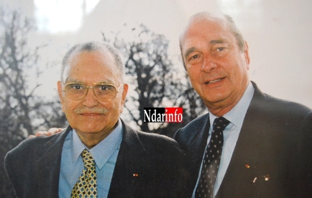 Photo| André Guillabert, ancien maire de Saint-Louis, en compagnie de Jacques Chirac