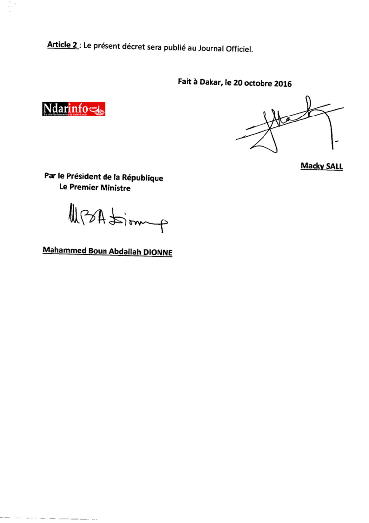 HCCT: la liste des membres nommés par le Président Macky SALL HCCT: la liste des membres nommés par le Président Macky SALL