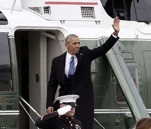 ( Photos ) Obama quitte Washington après huit ans à la Maison Blanche 