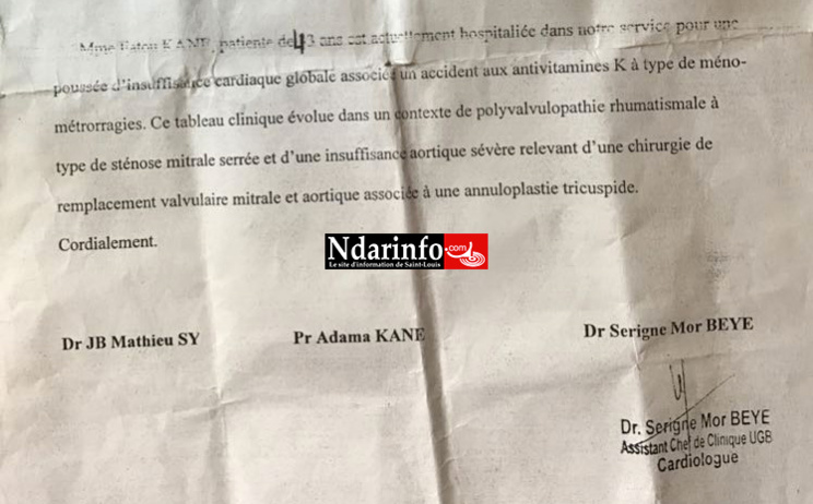 Appel à l'aide : souffrant d’insuffisance cardiaque, la vie de Fatou KANE est en danger.