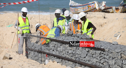 LANGUE DE BARBARIE : démarrage des travaux de la digue de protection côtière (Vidéo & Photos) LANGUE DE BARBARIE : démarrage des travaux de la digue de protection côtière (Vidéo & Photos)