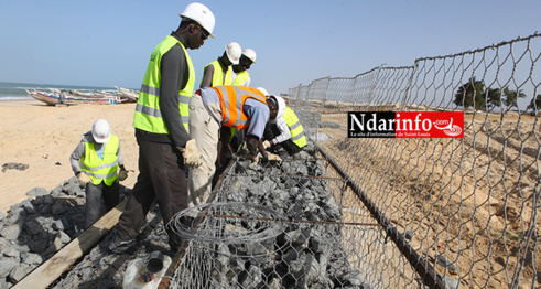 LANGUE DE BARBARIE : démarrage des travaux de la digue de protection côtière (Vidéo & Photos) LANGUE DE BARBARIE : démarrage des travaux de la digue de protection côtière (Vidéo & Photos)