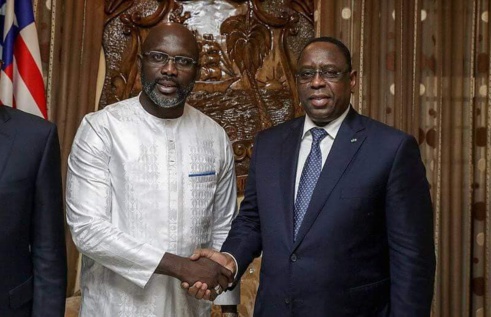 Georges Weah à Dakar, ce mercredi