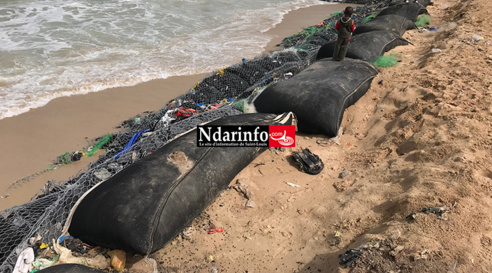 GOXU  MBACC : Reprise des travaux de la digue. L’ouvrage gravement endommagé (Photos) GOXU  MBACC : Reprise des travaux de la digue. L’ouvrage gravement endommagé (Photos)