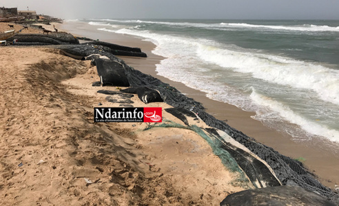 GOXU  MBACC : Reprise des travaux de la digue. L’ouvrage gravement endommagé (Photos) GOXU  MBACC : Reprise des travaux de la digue. L’ouvrage gravement endommagé (Photos)