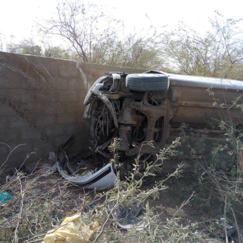 Accident spectaculaire à Sanar ( Photos ) 