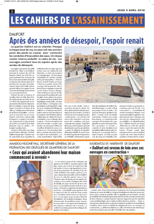 ONAS : Les cahiers de l'Assainissement ( publireportage) ONAS : Les cahiers de l'Assainissement ( publireportage)