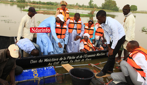 ​Renforcement de la pisciculture à GAYA : Oumar GUEYE remet 14 nouvelles cages aux femmes, 2 pirogues et 20 gilets de sauvetage (vidéo)