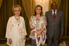 Audience privée de Mme Wade au palais présidentiel, en présence du Président de la République du Sénégal, en l'honneur de SAR la Grande-Duchesse (c) SIP/Charles Caratini