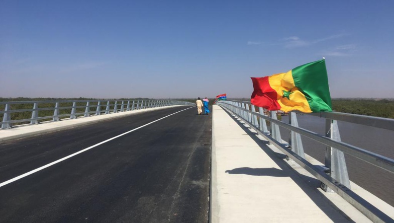 Le nouveau pont entre le Sénégal et la Gambie a été inauguré, ce lundi 21 janvier 2019. © Guillaume Thibault/RFI Le nouveau pont entre le Sénégal et la Gambie a été inauguré, ce lundi 21 janvier 2019. © Guillaume Thibault/RFI