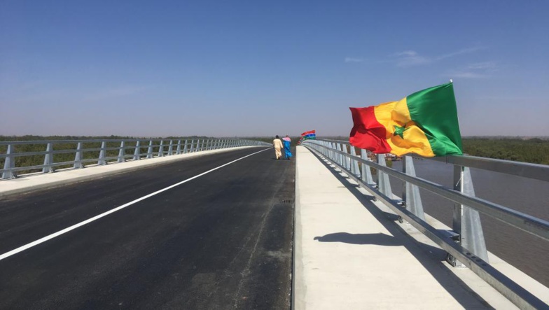 Le nouveau pont entre le Sénégal et la Gambie a été inauguré, ce lundi 21 janvier 2019. © Guillaume Thibault/RFI