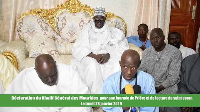 Présidentielle 2019 : Serigne Mountakha MBACKÉ appelle à une journée de prières, lundi prochain (vidéo)