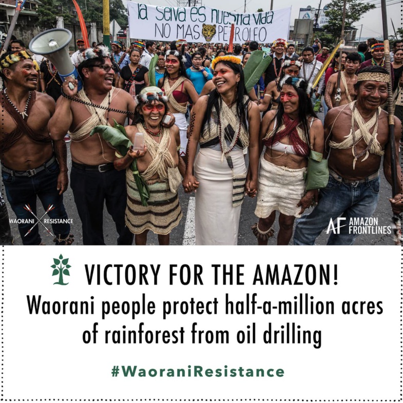 Équateur : victoire des indiens Waorani contre l’exploitation de pétrole Équateur : victoire des indiens Waorani contre l’exploitation de pétrole