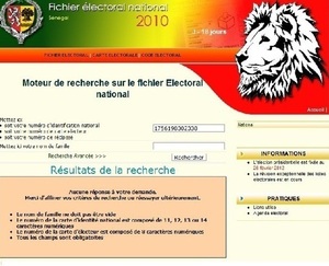 Découverte: Le fichier électoral n’est pas disponible sur elections.sn
