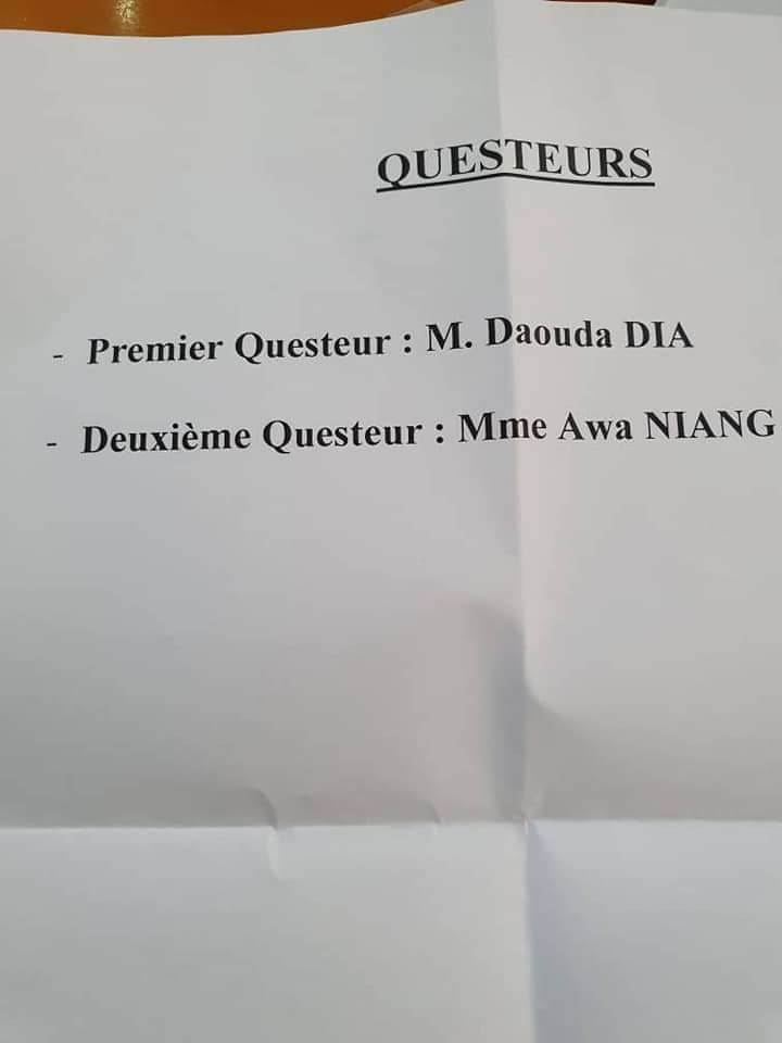 Assemblée nationale: Abdou Mbow et Awa Gueye ne sont plus vice-présidents, Gadio et d'autres rejoignent BBY