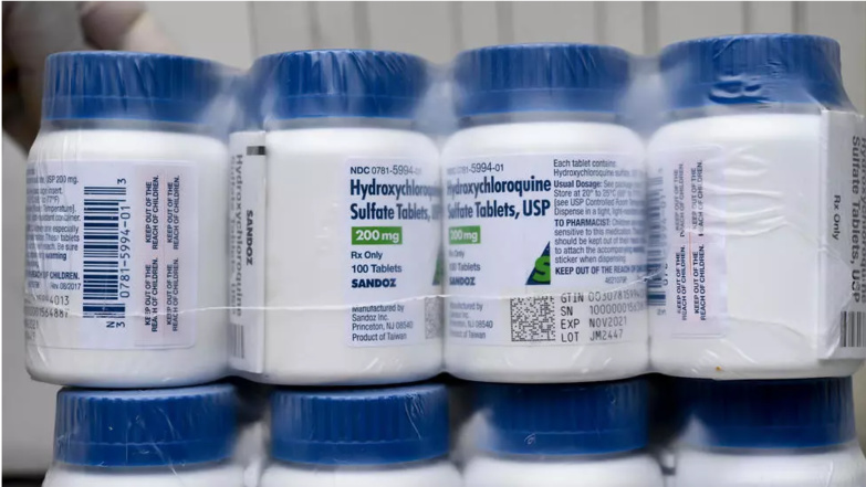 Des flacons de comprimés d'hydroxychloroquine en avril 2020 au Salvador Yuri CORTEZ AFP/Archives