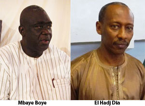 Mbaye Boye-El Hadj Dia, complices hier, opposés aujourd’hui Mbaye Boye-El Hadj Dia, complices hier, opposés aujourd’hui