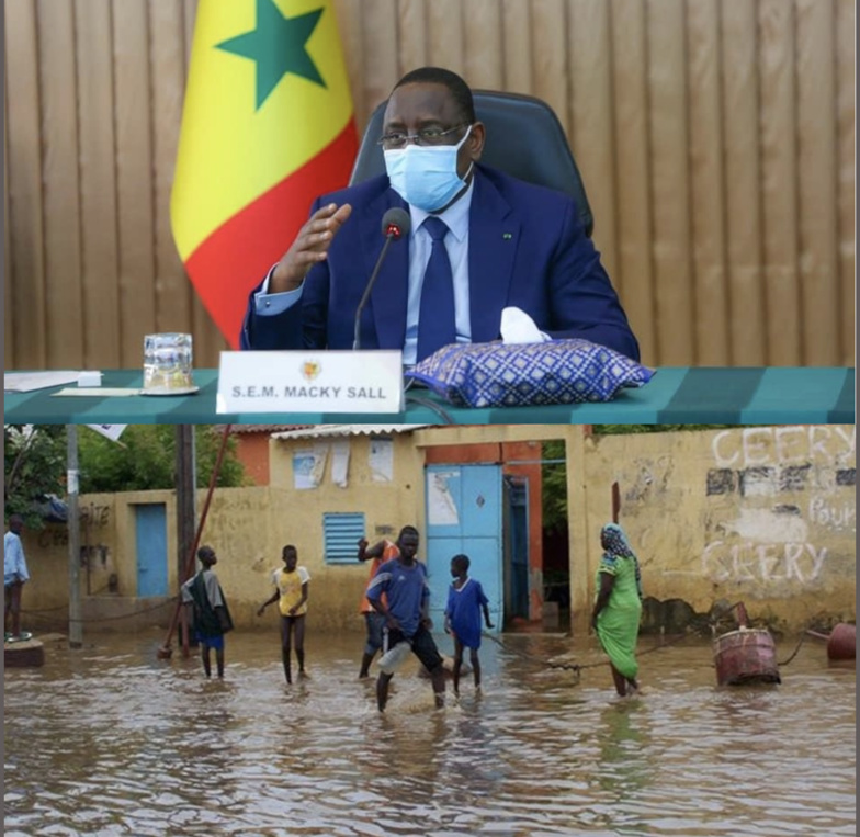 Macky Sall annonce la poursuite du Plan décennal de lutte contre les inondations Macky Sall annonce la poursuite du Plan décennal de lutte contre les inondations