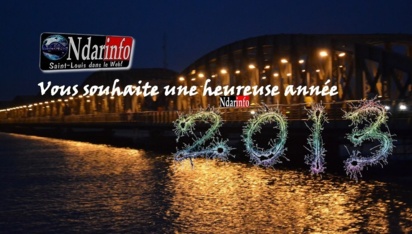 Il est 00h00mn à Saint-Louis: Bonne et heureuse année 2013 !!!