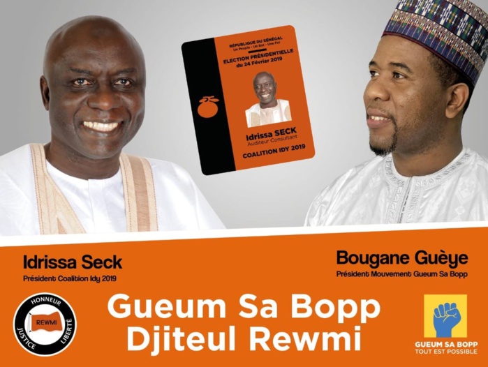 Bougane "se démarque" d'Idy Bougane "se démarque" d'Idy