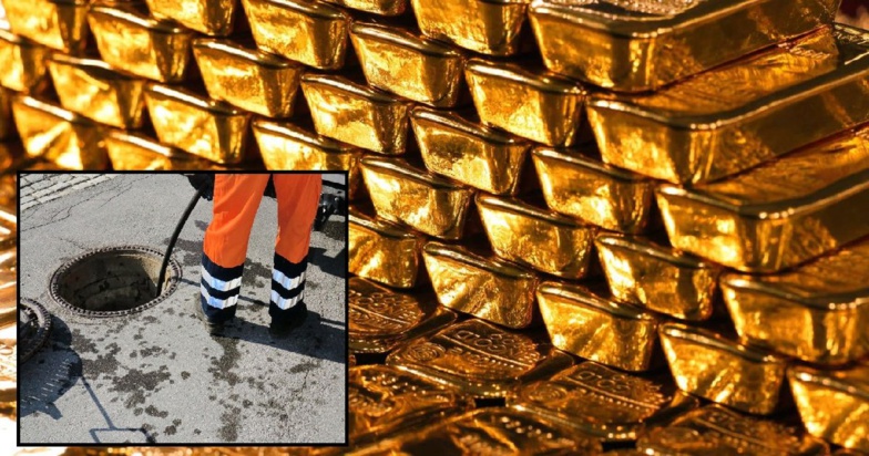 En nettoyant des égouts, des agents de propreté tombent sur des lingots d'or En nettoyant des égouts, des agents de propreté tombent sur des lingots d'or