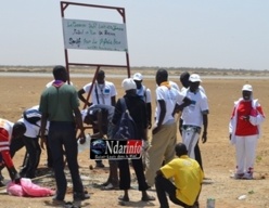 Saint-Louis : Un parcours sportif créé sur la route de Khor. Saint-Louis : Un parcours sportif créé sur la route de Khor.