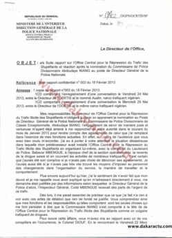 Révélations du Commissaire Cheikhna Keïta : L’alerte envoyée au Ministre de l’intérieur pour prévenir une nomination périlleuse du Commissaire Niang comme DGPN. (DOCUMENTS) Révélations du Commissaire Cheikhna Keïta : L’alerte envoyée au Ministre de l’intérieur pour prévenir une nomination périlleuse du Commissaire Niang comme DGPN. (DOCUMENTS)