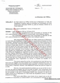 Révélations du Commissaire Cheikhna Keïta : L’alerte envoyée au Ministre de l’intérieur pour prévenir une nomination périlleuse du Commissaire Niang comme DGPN. (DOCUMENTS)