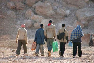 Des migrants clandestins arrêtés près de Nouakchott par le GGSR Des migrants clandestins arrêtés près de Nouakchott par le GGSR