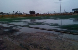 Saint-Louis: Le stade Me Babacar Seye inondé, plusieurs matchs annulés.
