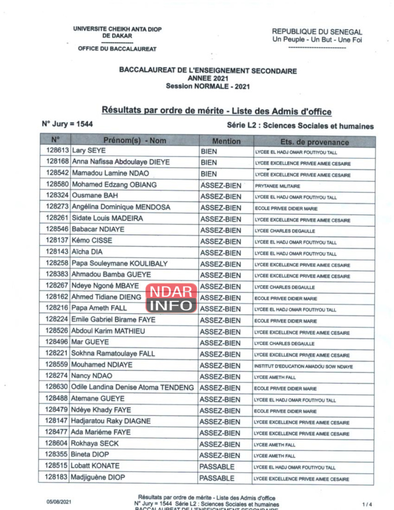 BAC 2021 : Tous les résultats du Jury 1544 du Lycée Charles De Gaulle BAC 2021 : Tous les résultats du Jury 1544 du Lycée Charles De Gaulle