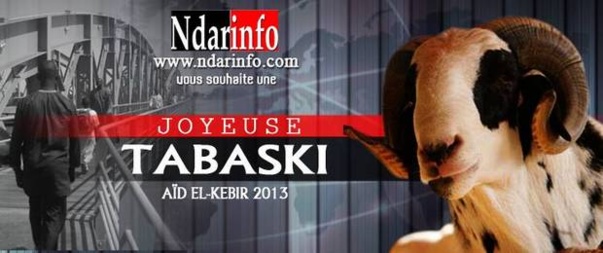 Ndarinfo vous souhaite une Bonne fête de Tabaski. Dewenety !