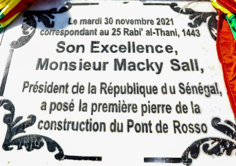 Pont de Rosso : Macky et Ghazouani lancent le démarrage officiel des travaux
