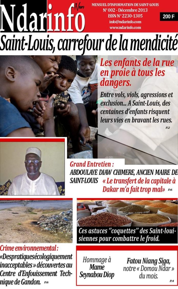 Voici la Une du NDAR INFO du mois décembre.