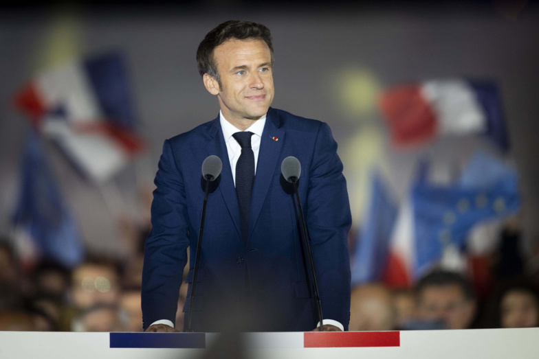 Emmanuel Macron après sa victoire dimanche. © Photo News Emmanuel Macron après sa victoire dimanche. © Photo News