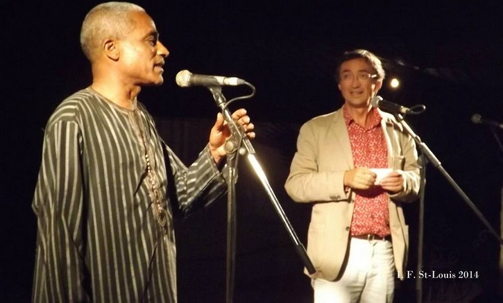 Charles CAMARA sur le podium de l'Institut Français avec Thierry Dessolas