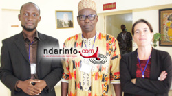 Le Docteur Aly SAMBOU, Professeur Moussa DAFF et Mme Francine QUEMENER