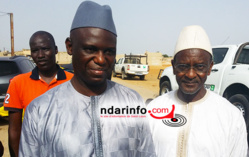 Mansour FAYE, Mamadou DIA, Dg de la SDE et le Conseiller municipal Mbaye NDIAYE, à Pikine Diokoul