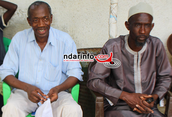 Ahmet Sène DIAGNE de Doune Baba DIEYE( en caftan) avec Djibril COULIBALY (Khor Usine)