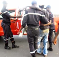 Image de l'accident à l'arrivée des sapeurs pompiers à 18H34