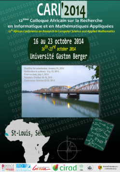 Université Gaston Berger: 12ème édition du Colloque Africain pour la Recherche en Informatique et Mathématiques Appliquées (CARI), du 17 au 23 octobre 2014