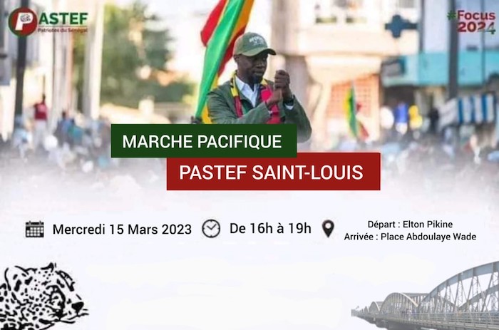 ​Saint-Louis : Pastef en marche pacifique, mercredi.