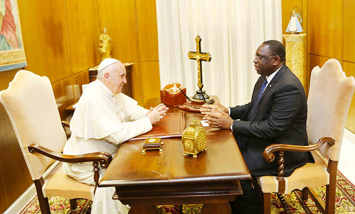 Macky SALL reçu en audience par le Pape au Vatican (photos)