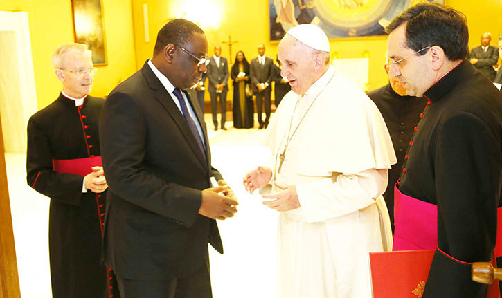 Macky SALL reçu en audience par le Pape au Vatican (photos)
