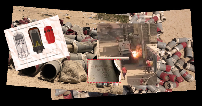 Des grenades GM2L à Ziguinchor le 16 et 17 mai 2023. Sur les images, la date de fabrication est lisible pour certaines. Plusieurs ont été fabriquées en 2022, soit après la répression de mars 2021. (DR.) Des grenades GM2L à Ziguinchor le 16 et 17 mai 2023. Sur les images, la date de fabrication est lisible pour certaines. Plusieurs ont été fabriquées en 2022, soit après la répression de mars 2021. (DR.)