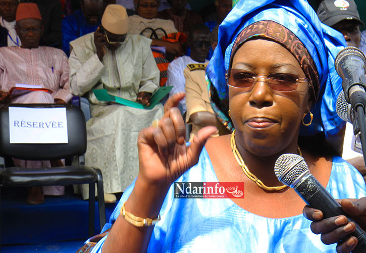 Khoudia MBAYE au cours de son discours de bienvenue ce vendredi, à Gandon