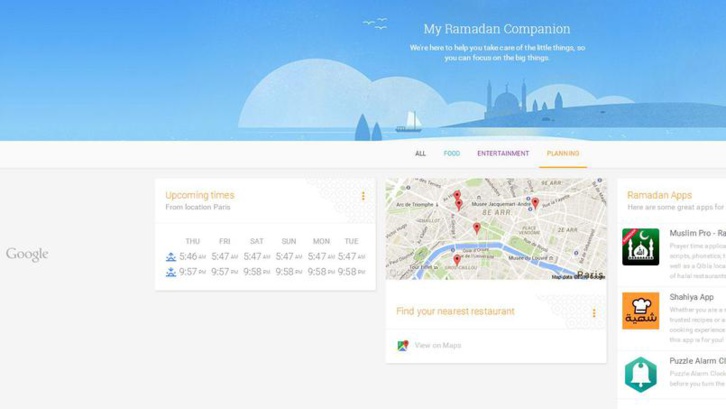 Google lance une page dédiée au ramadan