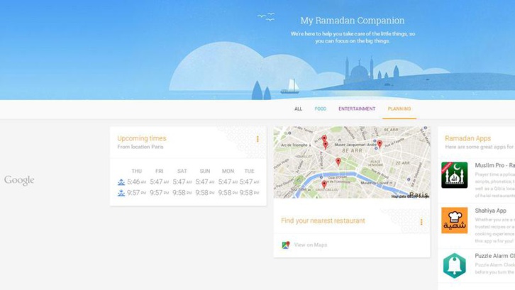 Google lance une page dédiée au ramadan Google lance une page dédiée au ramadan