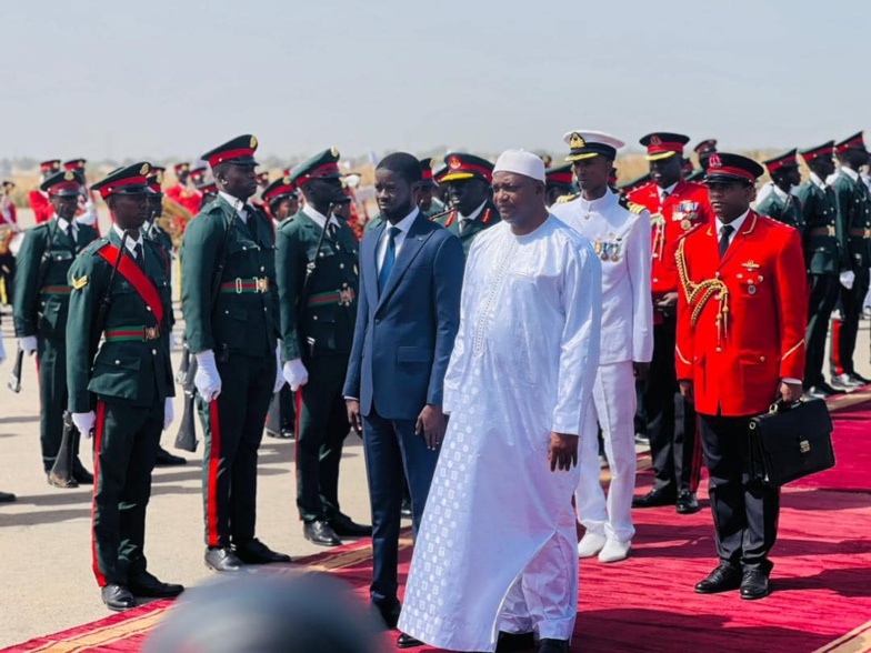 Les images de l'arrivée du président Bassirou Diomaye Faye en Gambie