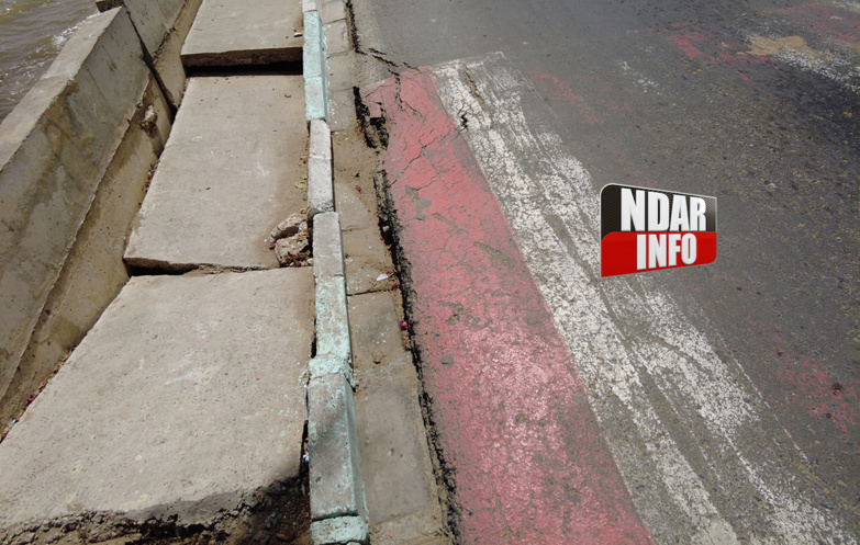 Alerte sur la Corniche Nord de Saint-Louis : une partie du goudron s’enlise ... Alerte sur la Corniche Nord de Saint-Louis : une partie du goudron s’enlise ...